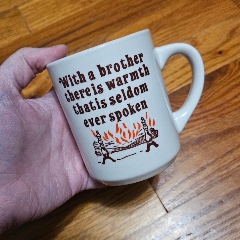 Vintage Coffee Mug "With A Brother There Is A Warmth That Is Seldom Spoken"